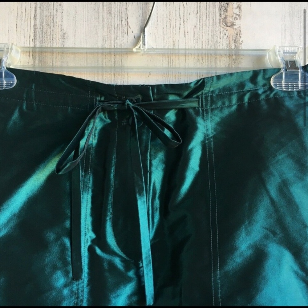 Tibi Penna Taffeta Relaxed Cargo Skirt Pockets